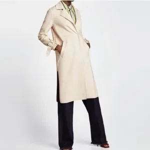 ★ZARA★ OPENWORK SUEDE-EFFECT TRENCH COAT Zara | Jackets & Coats | Zara Suede Effect Trench Coat In